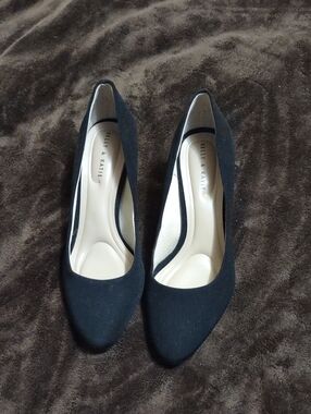 Kelly&Katie Black Fabric Heels Size 7
